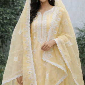 Elegant Yellow Ladies Suit Set