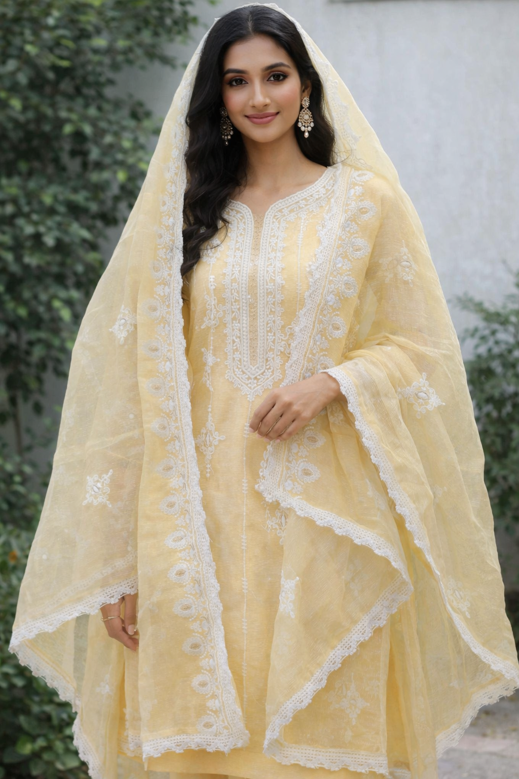 Elegant Yellow Ladies Suit Set