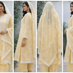 Elegant Yellow Ladies Suit Set – Grace, Comfort & Style in One - Image 2